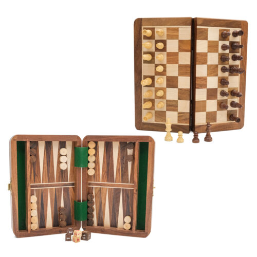 Magnetic chess & backgammon